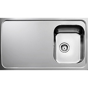 Intra Juvel ATLANTIC stålbord med vask 1000x600mm. Blank