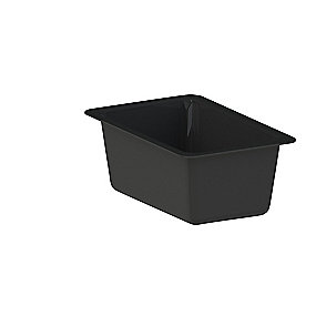 BROEN-LAB laboratorievask, 558 x 355 x 240 mm Selvdrænende, Sort