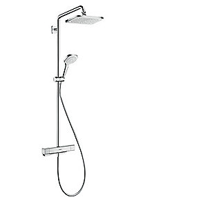 hansgrohe Croma E 280 Showerpipe EcoSmart 1jet.Inkl.hovedbruser,håndbruser,brusetermostat,bruserslange