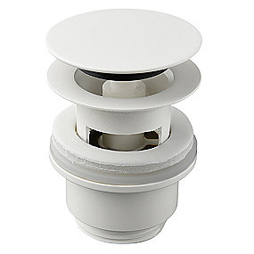 Damixa bundventil 1 1/4'' med klikfunktion, mathvid