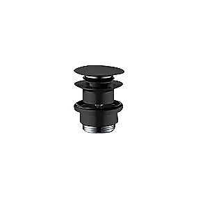 Luxor bundventil pop up 1 1/4''. Med overløb. Mat sort