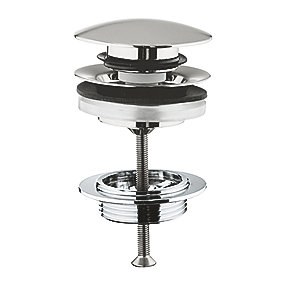 GROHE Bundventil 1 1/4'' Push up. Med overløb. Supersteel