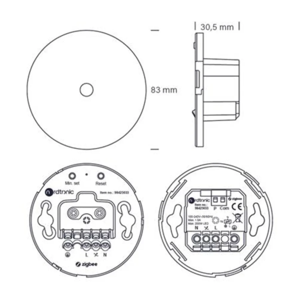 Ceiling outlet dimmer zigbee4