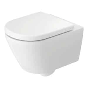 Duravit D-code vægtoilet 370 x 540 mm, rimless. Hvid højglans