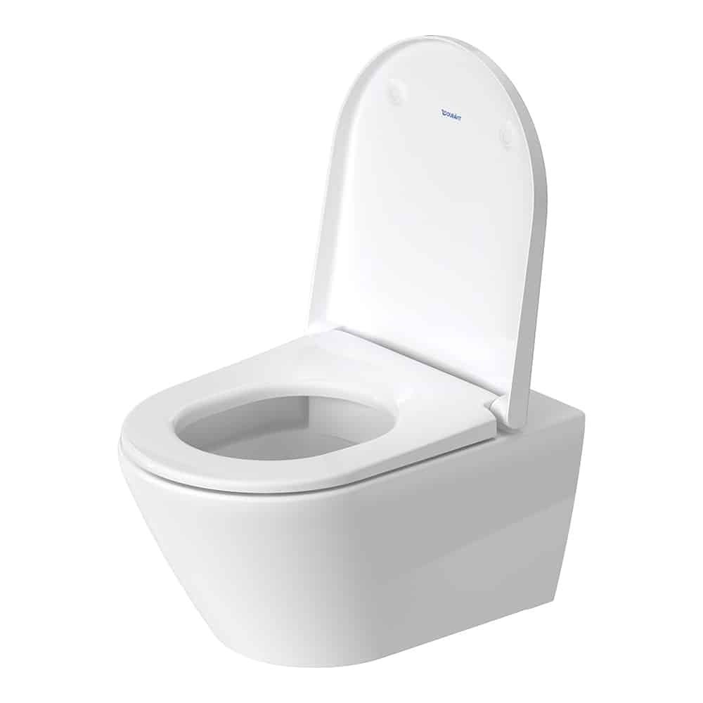 Duravit D-Neo hængeskål & sæde 370x400x540mm, åben skylle-rand, skjult montering
