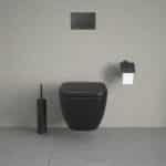 Duravit Happy D.2 Toiletsæde, Soft Close, Aftagelig, Mat Sort3