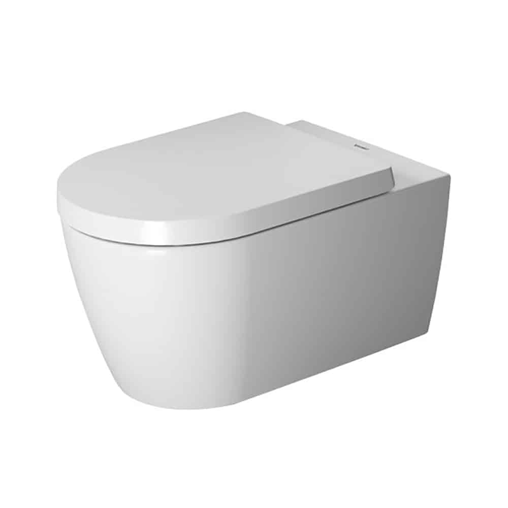 Duravit ME by Starck vægtoilet 37x57cm med åben skylle-rand, hvid mat satin, WonderGliss