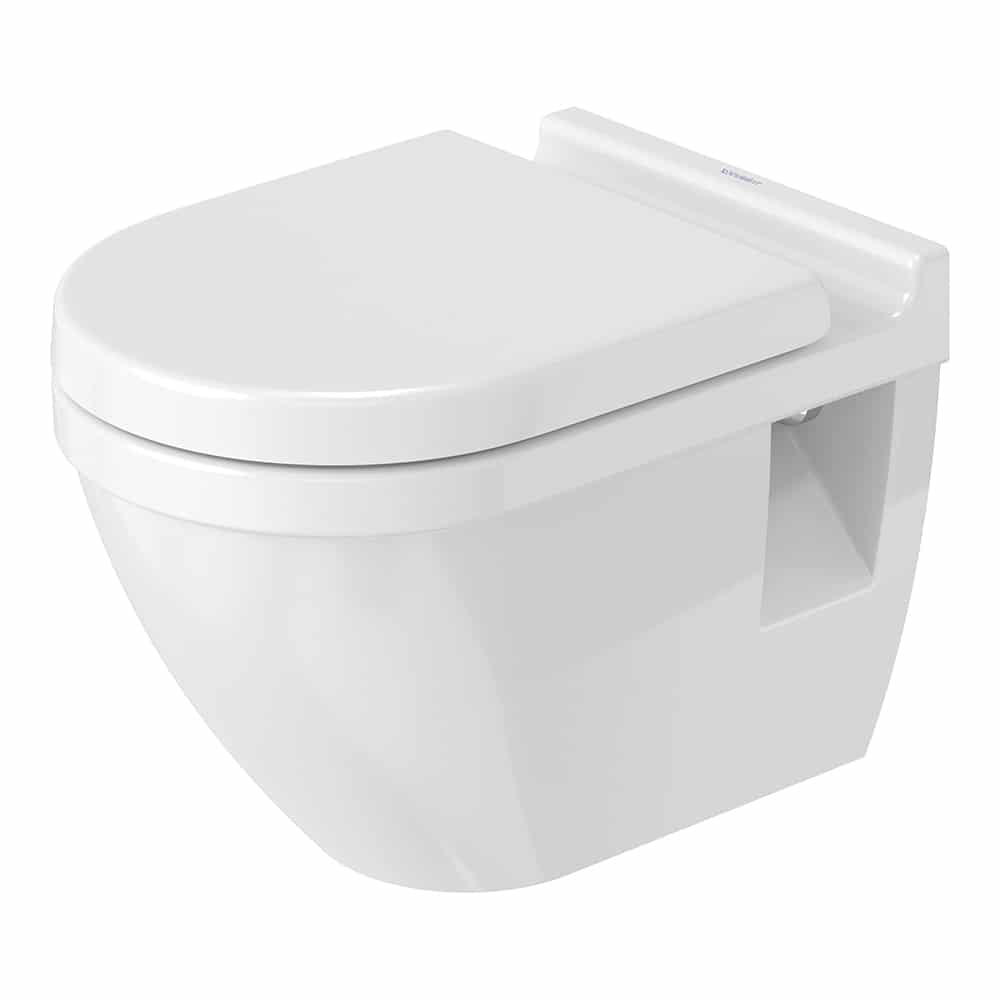 Duravit Starck 3 vægmonteret toilet, 370 x 540 mm, hvid, rimless