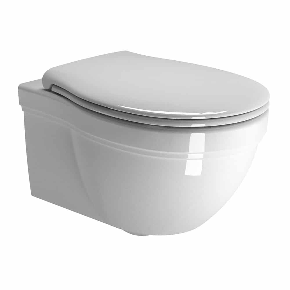 GSI Classic vægtoilet 55x37cm med antibakteriel glasur