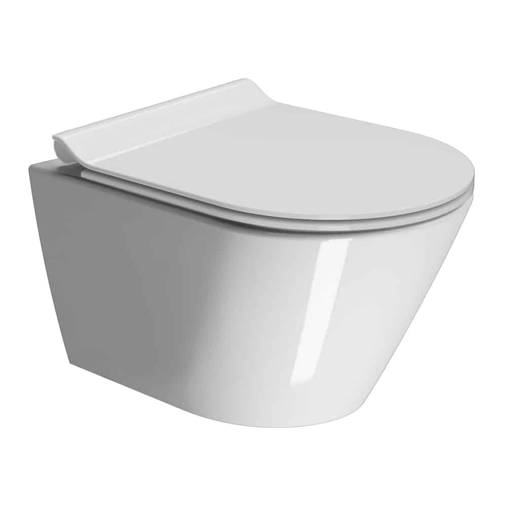 GSI Kube X 50cm vægtoilet med GeniusFlush skylleteknik. Hvid