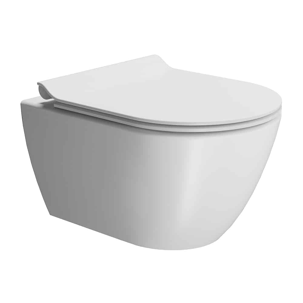 GSI Pura vægtoilet 50x36cm med swirlflush mat hvid