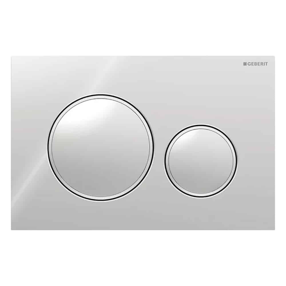 GEBERIT SIGMA20 betjeningsplade krom-mat krom-krom