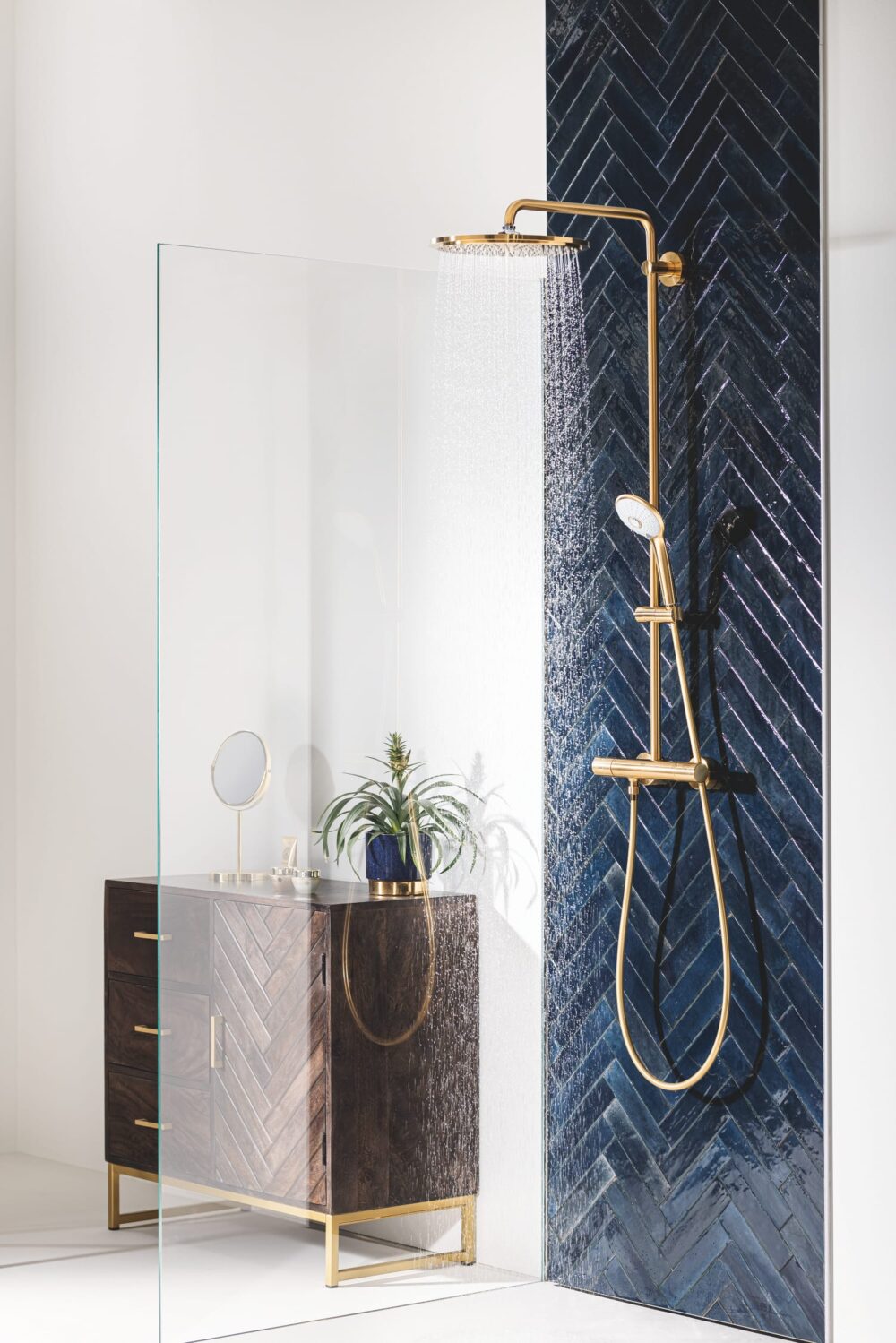 Grohe euphoria 310 brusesæt, børstet messing1