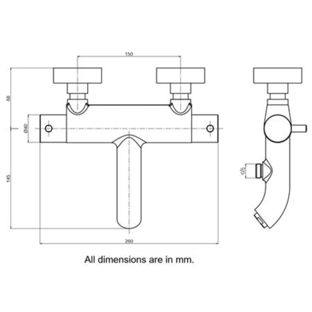 Blue label kar & brus termostatarmatur krom Kar & brus termostatarmatur krom2