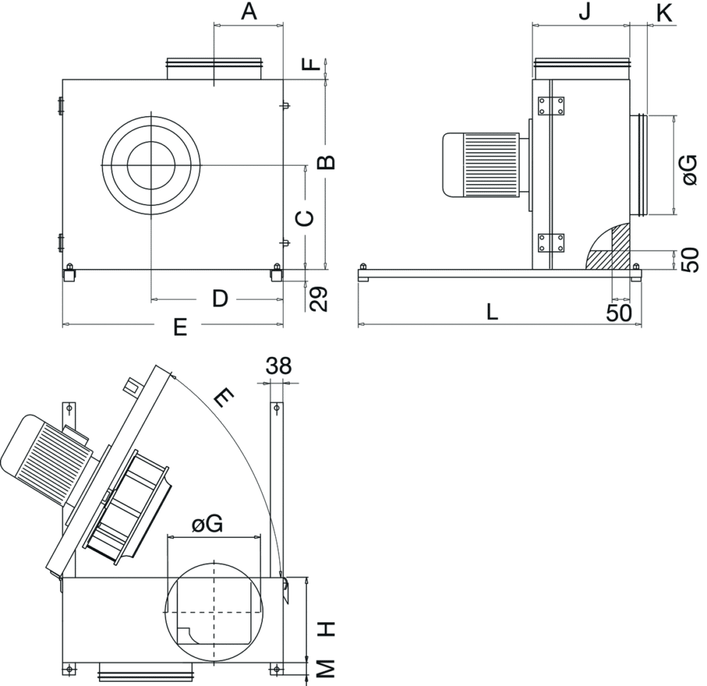 Systemair kbr boks-/centrifugalventilatorer - ec