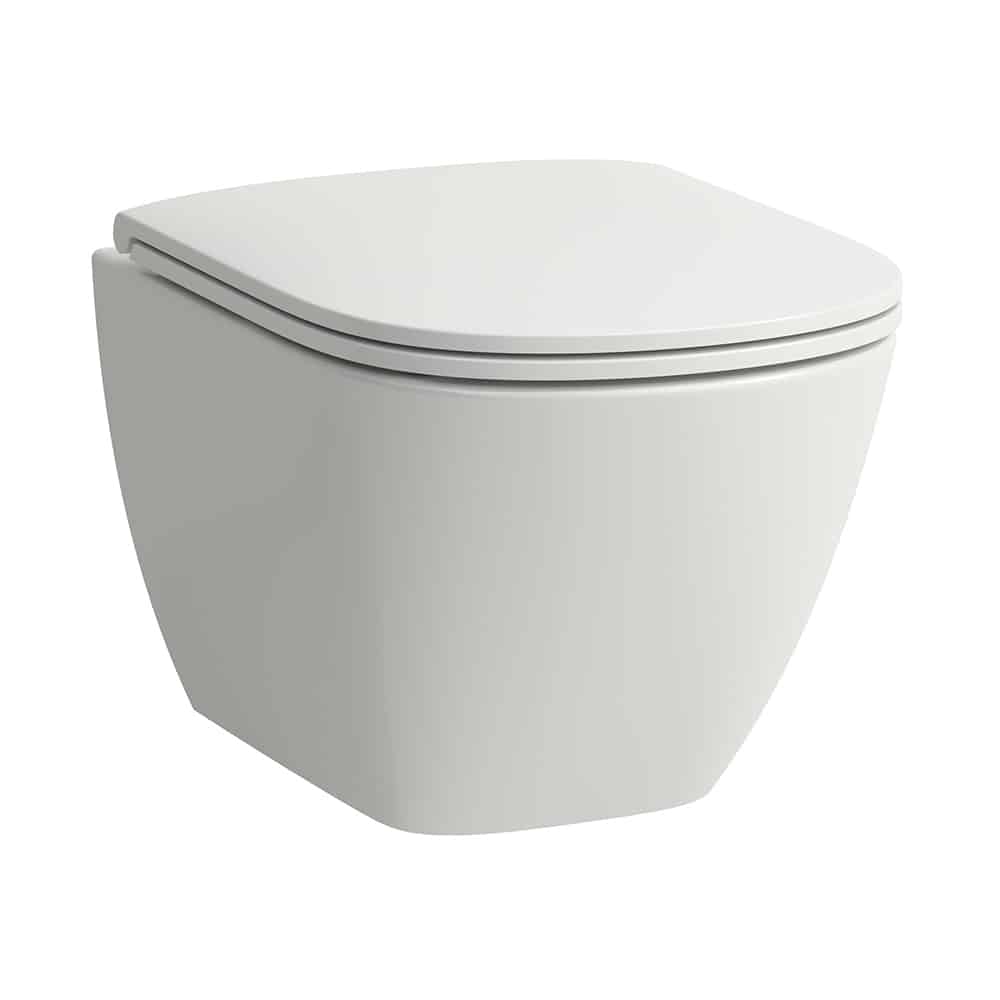Laufen Lua hængeskål Rimless og LCC glasur med easyfix beslag 180mm. Mål 52x36mm.