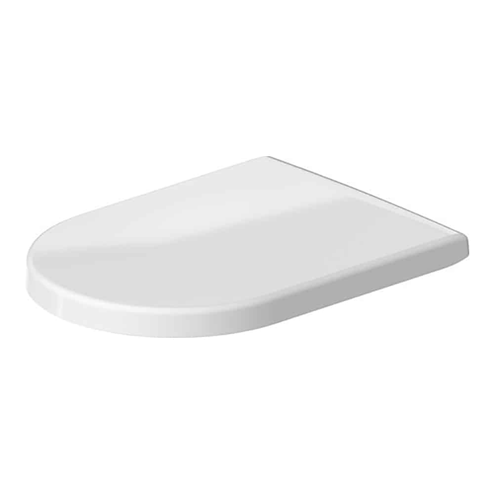 Duravit Starck 3 toiletsæde med rustfri stål beslag, SoftClose. Hvid
