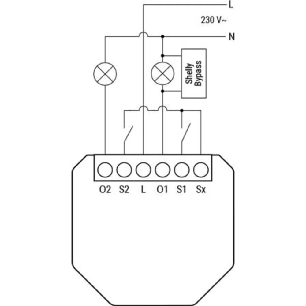 Shelly 2l gen3 wifi relæ uden nulleder3