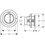 Geberit Omega 01 Round Trykkna