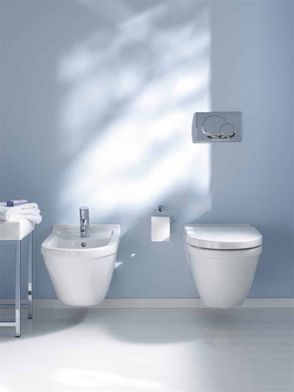 Duravit starck 3 vægtoilet compact 360x485mm med skjult montering og wondergliss