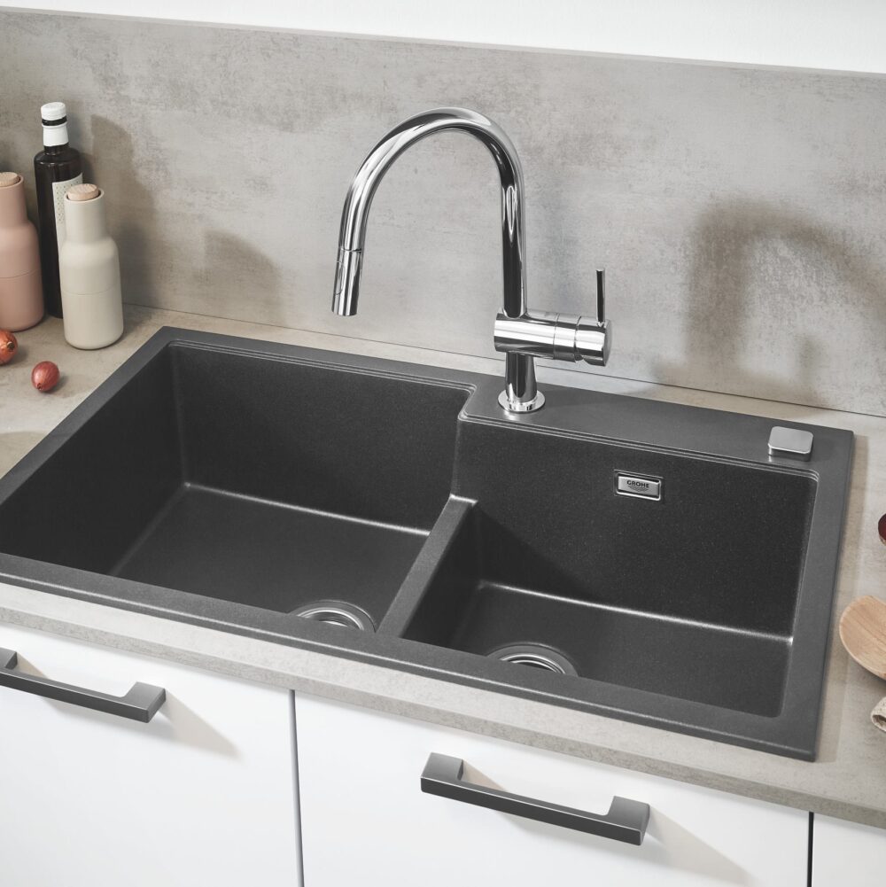 Grohe minta køkkenarmatur brus dual c-tud. Med udtrækstud. Krom