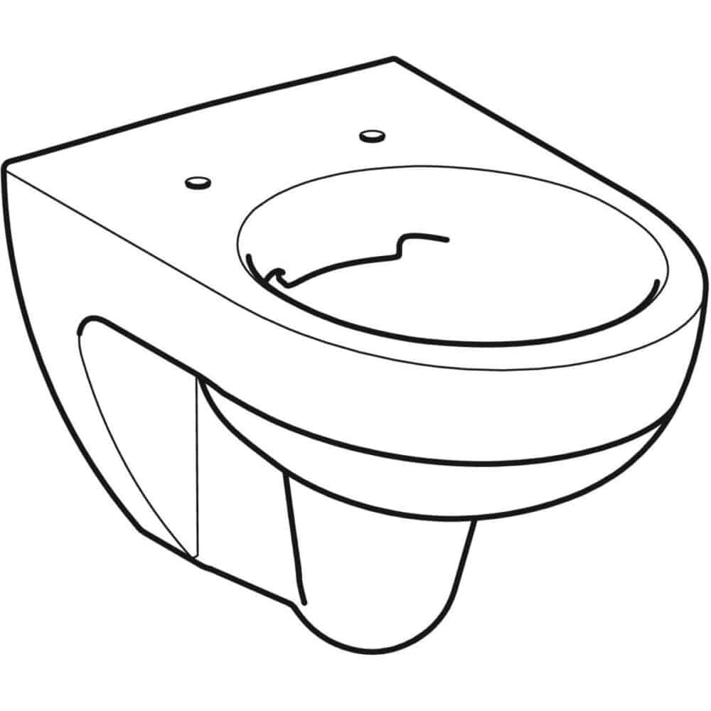 Geberit renova hængetoiletskål 355x540x340mm t/indb. Cist hvid keratect