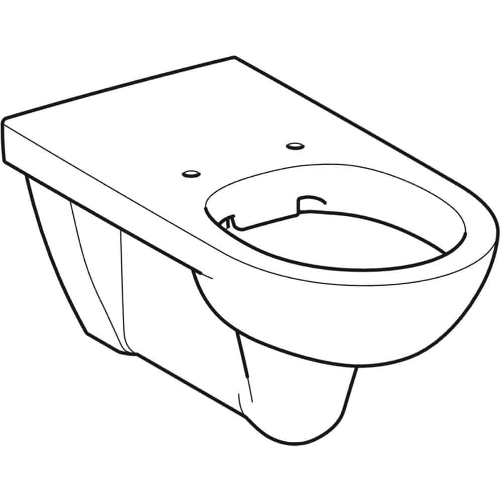 Geberit renova comfort hængetoiletskål 355x700x340mm rimfree hvid keratect