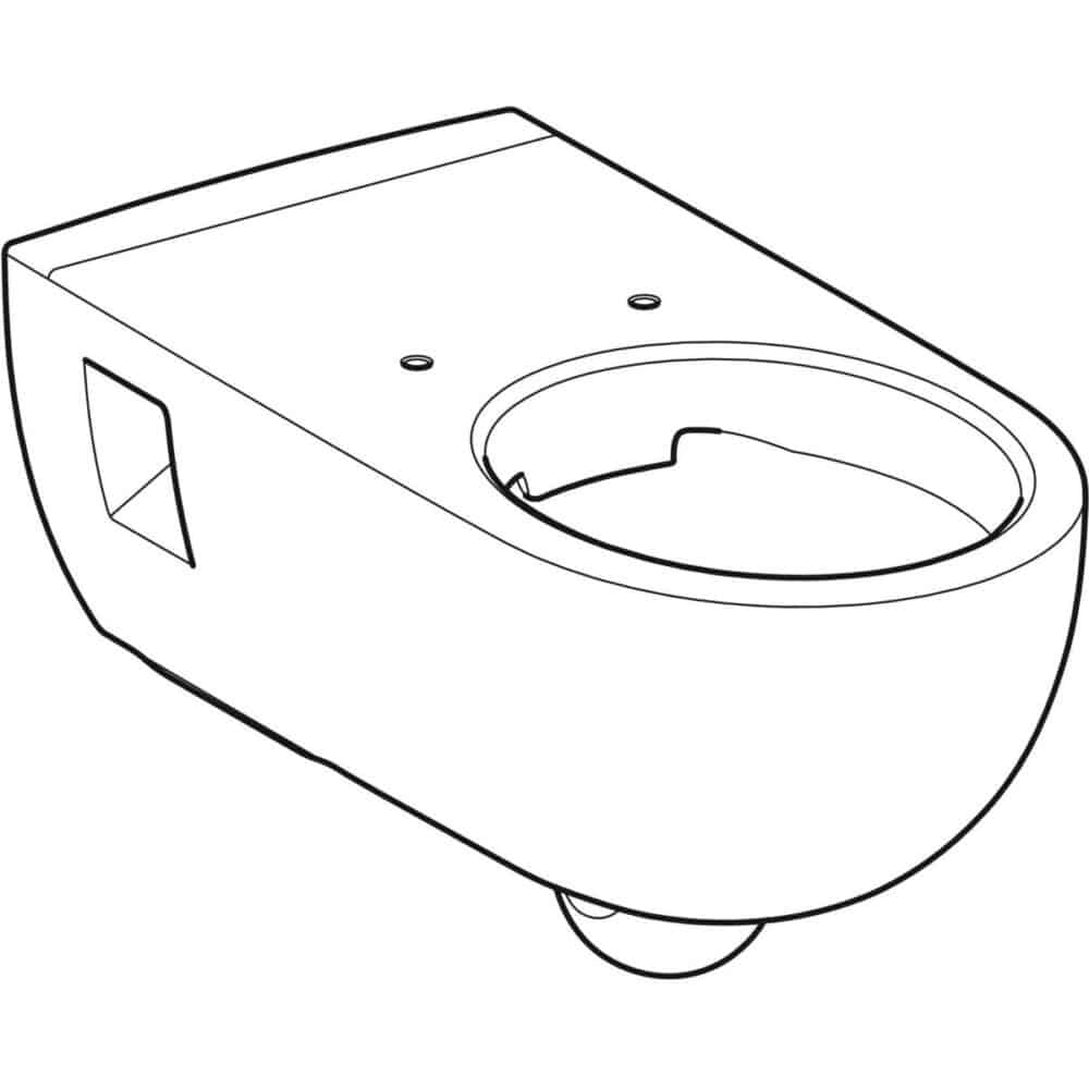 Geberit renova comfort hængetoiletskål 355x700x345mm t/indb. Cist hvid