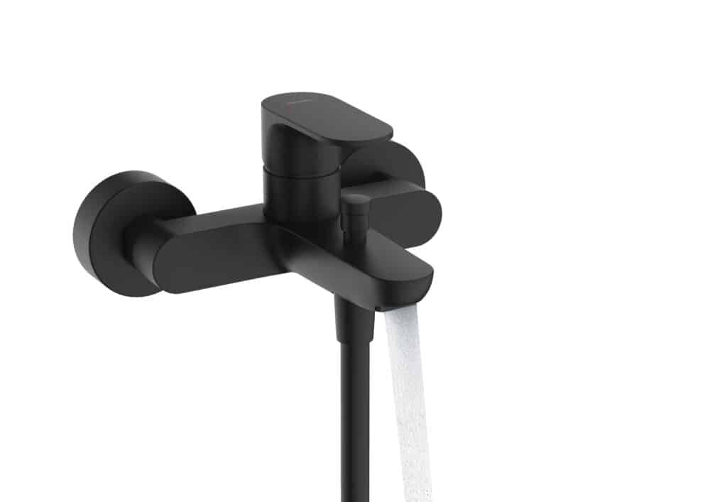 Hansgrohe rebris s 1-grebs kar-/brusearmatur, mat sort