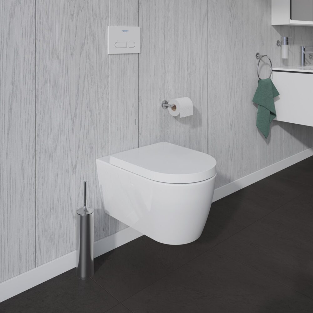 Duravit me by starck vægtoilet 37x57cm med åben skylle-rand, hvid mat satin, wondergliss