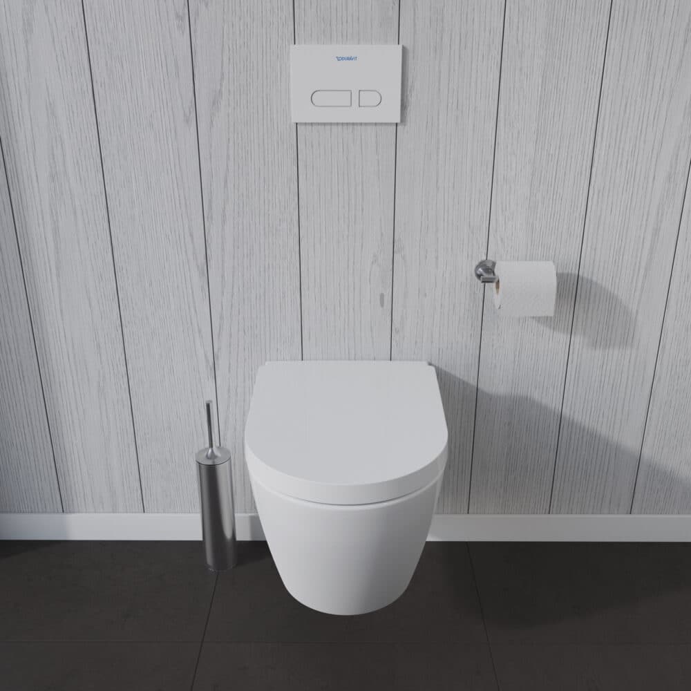Duravit me by starck vægtoilet 37x57cm med åben skylle-rand, hvid mat satin, wondergliss