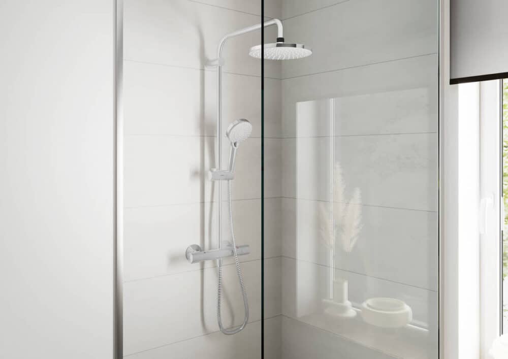 Hansgrohe vernis blend showerpipe med termostatarmatur ø200mm hovedbruser, krom
