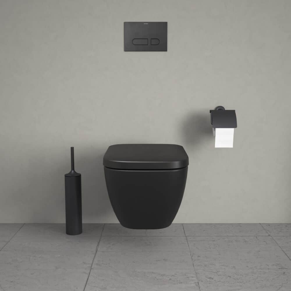 Duravit happy d. 2 hængeskål 365x540mm åben skyllerand, skjult montering, antracit mat