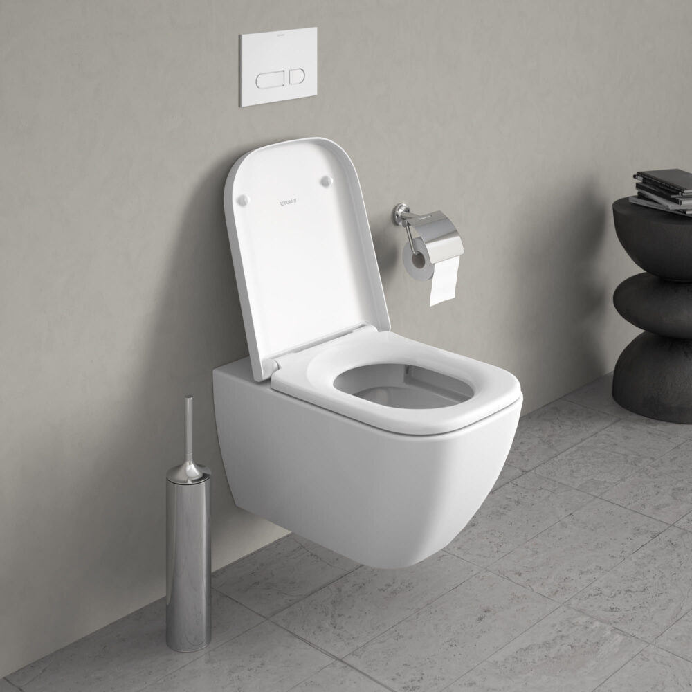 Duravit happy d. 2 hængeskål 365x540mm åben skyllerand, skjult montering, porcelæn