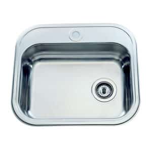 Intra Juvel køkkenvask 480x340mm med hanehul og strainer, til nedfældning, mat BMK480B1