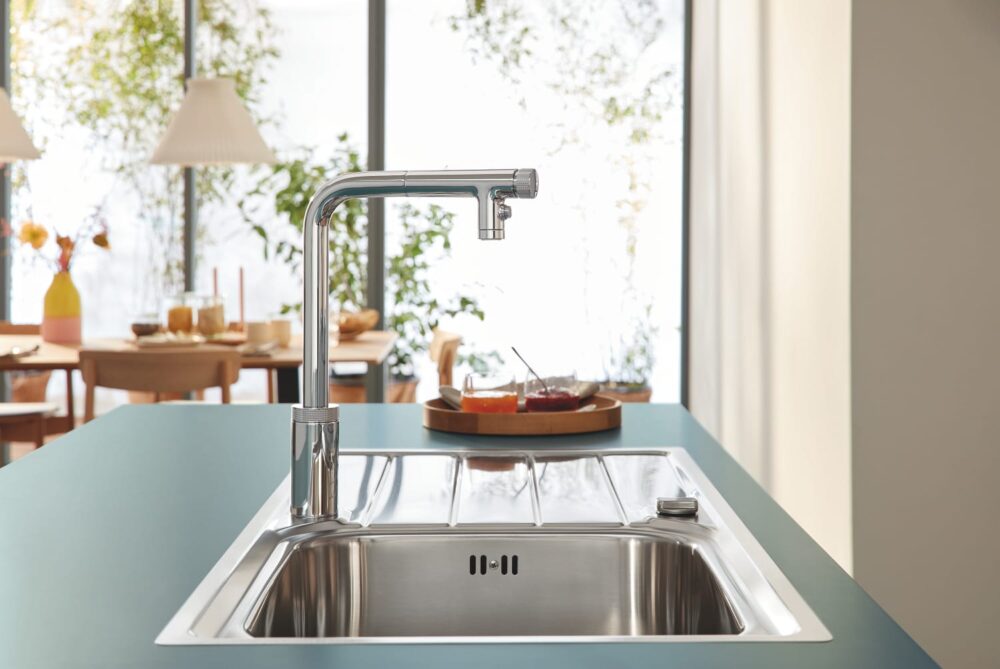 Grohe k500 stålvask 60 100/50 1. 0 vendb satin