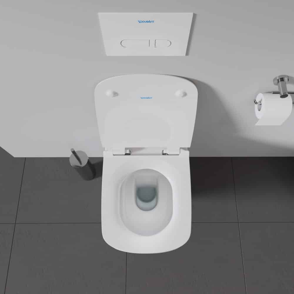 Duravit durastyle vægtoilet åben skylle-rand, skjult montering, wondergliss