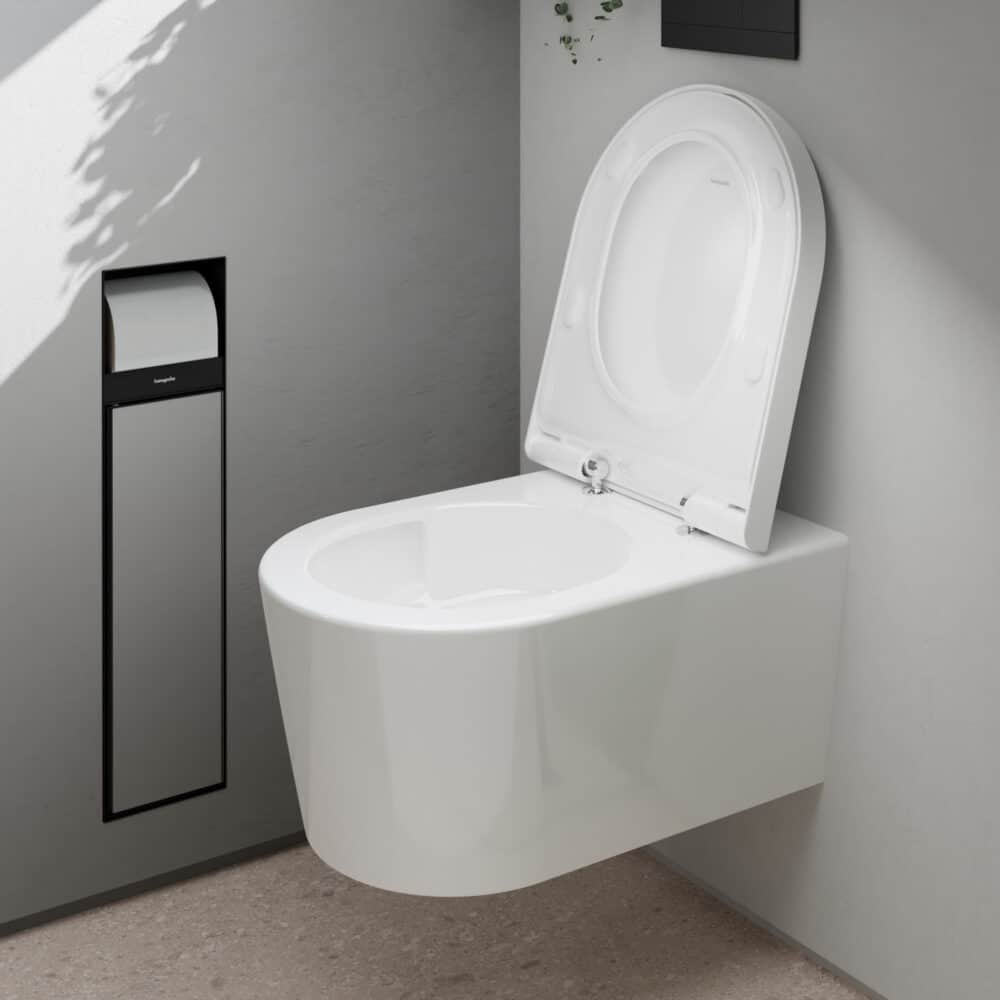 Hansgrohe elupura s væghængt toilet 540 uden skyllerand aquahelix flush, smartclean hvid