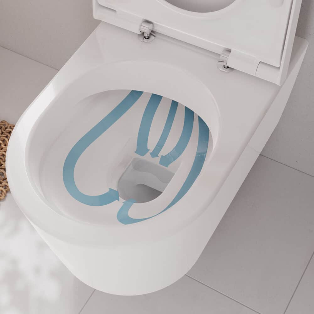 Hansgrohe elupura s væghængt toilet 540 uden skyllerand hvid