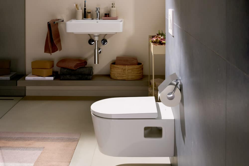 Hansgrohe elupura original q toilet væghængt toilet 540 aquachannel flush hvid