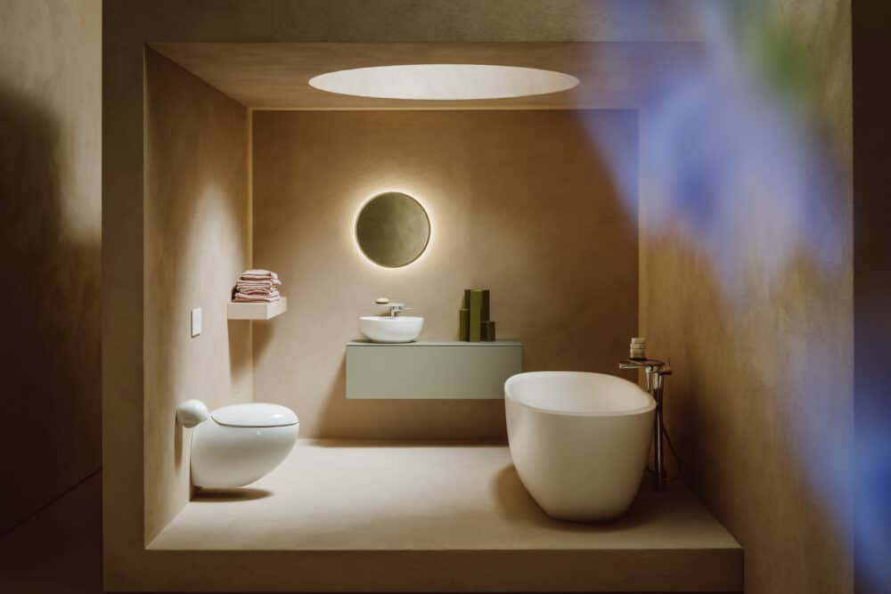 Laufen alessi hængeskål 58,5 cm design skål, rimless, easyfit husk sæde 615510000