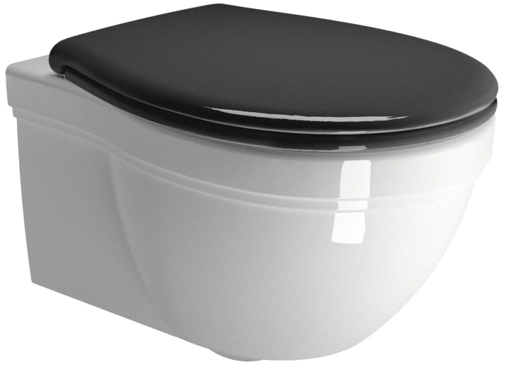Gsi classic vægtoilet 55x37cm med antibakteriel glasur