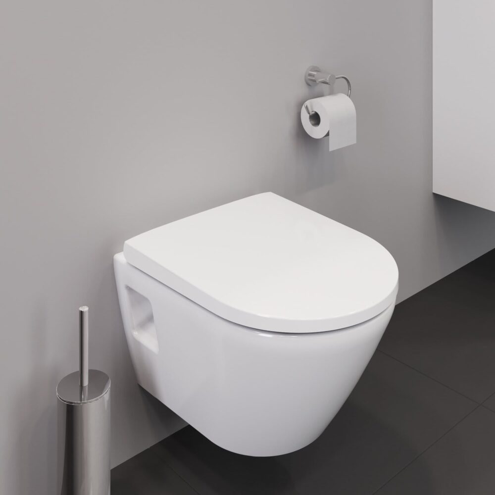 Duravit d-neo hængeskål & sæde 370x540x400 mm, åben skylle-rand, hvid højglans