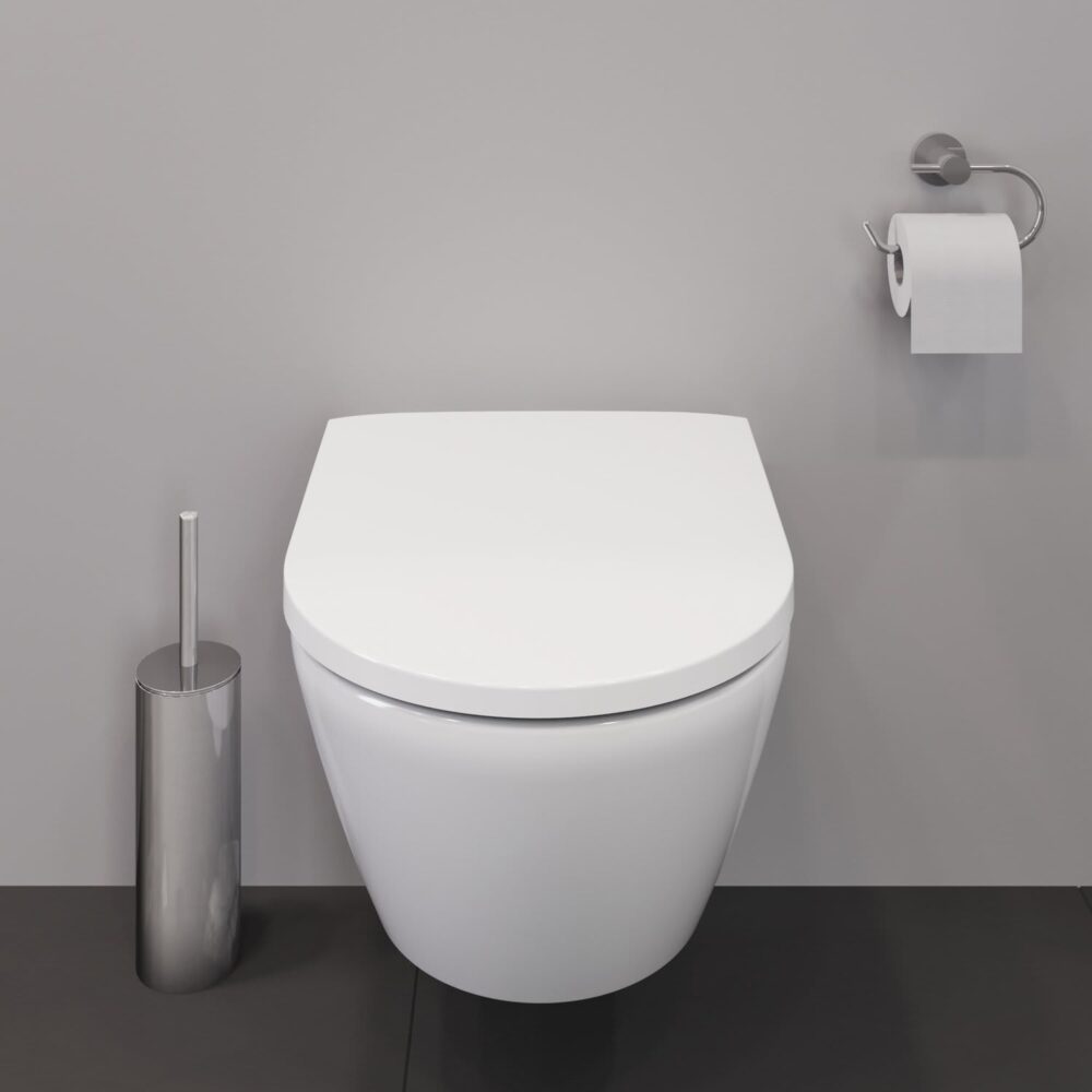 Duravit d-neo hængeskål & sæde 370x540x400 mm, åben skylle-rand, hvid højglans