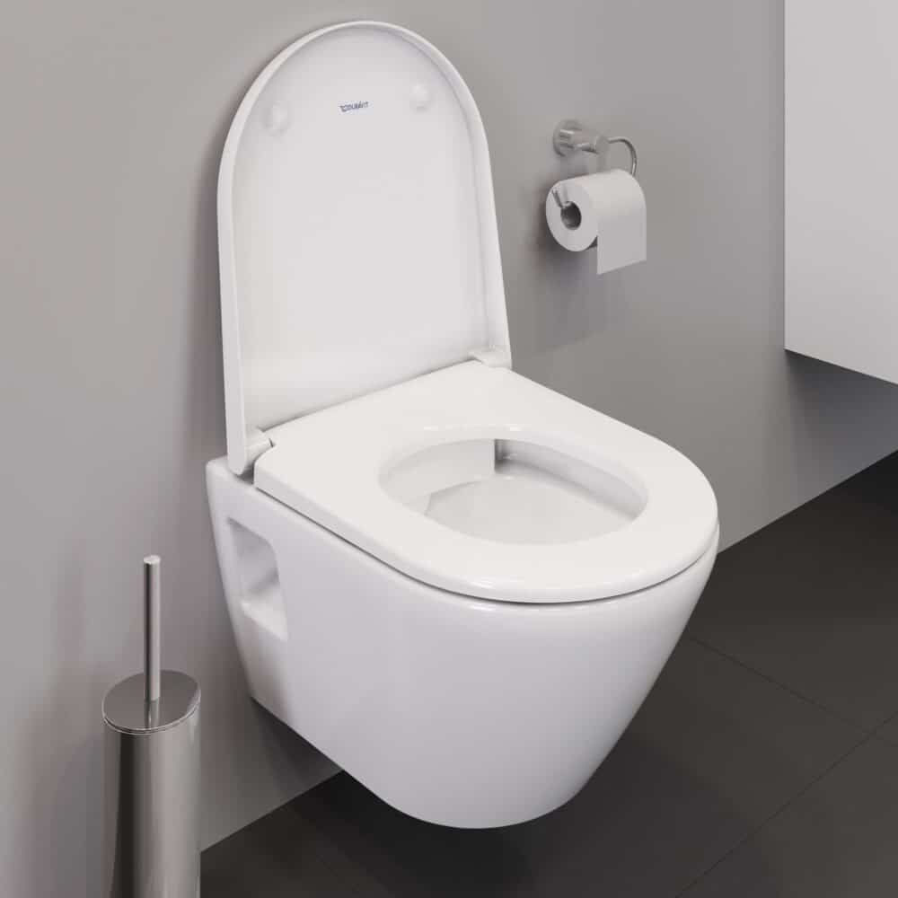Duravit d-neo hængeskål & sæde 370x540x400 mm, åben skylle-rand, hvid højglans