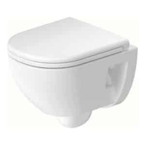 Duravit D-code vægtoilet 370 x 480 mm, rimless. Hvid højglans