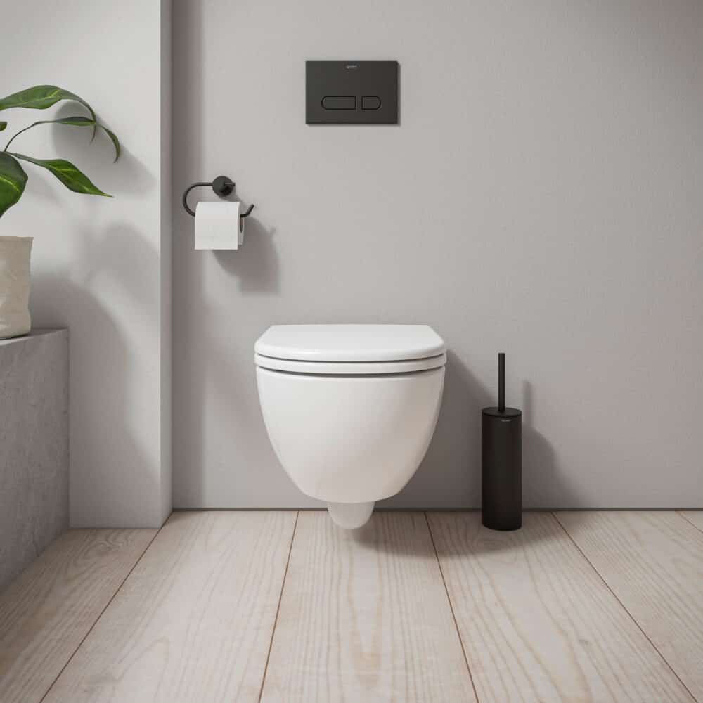 Duravit d-code vægtoilet 370 x 480 mm, rimless. Hvid højglans