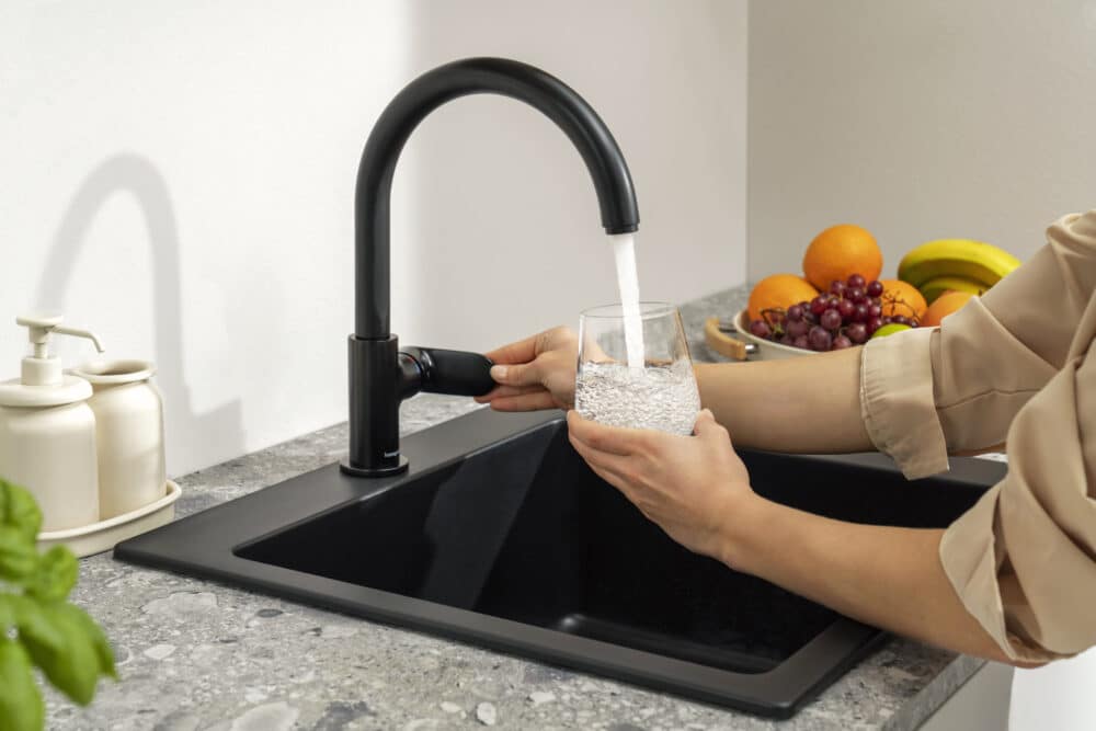 Hansgrohe vernis blend m35 køkkenarmatur 260, 1jet, mat sort