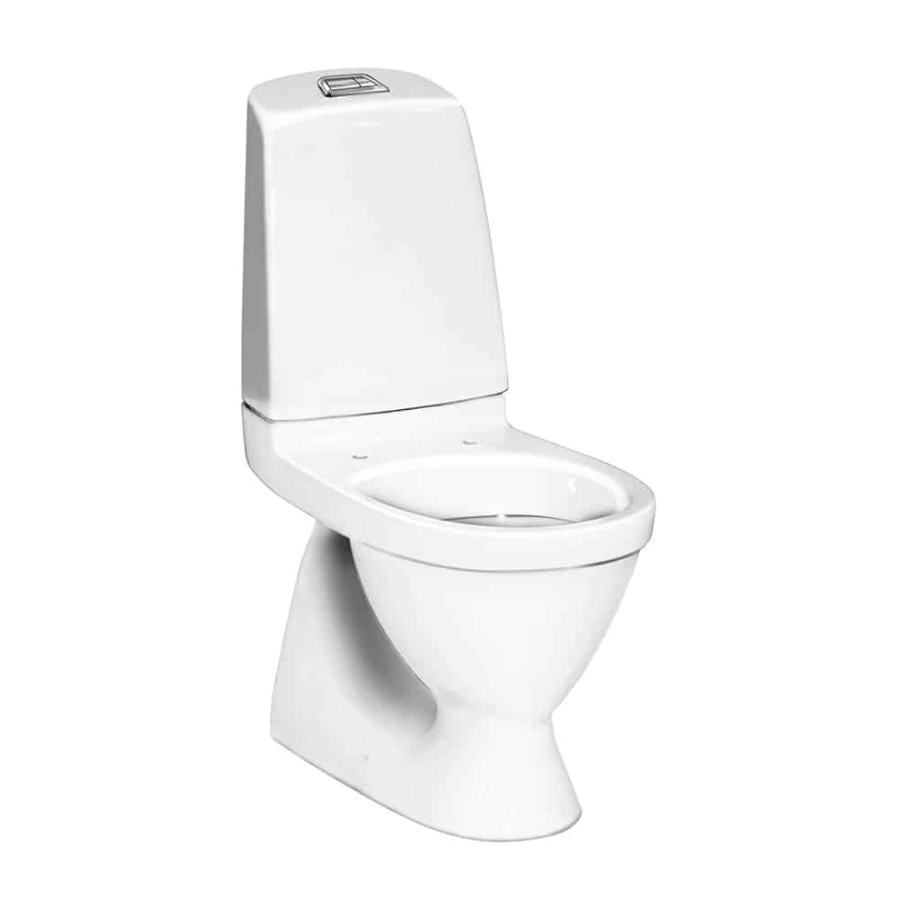 Gustavsberg 5600 Classic toilet 2/4-liter skjult S-lås lukket skyllerand