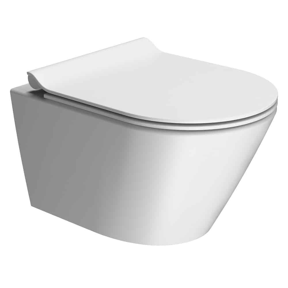 GSI Kube X 50cm vægtoilet med GeniusFlush skylleteknik mathvid